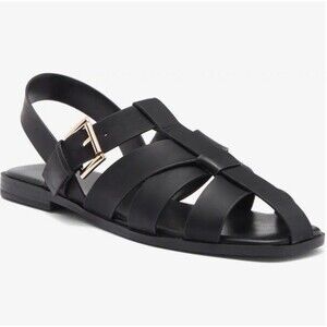 NWOB MIA Women’s Elara Fisherman Sandal  Black Leather Size 8.5
